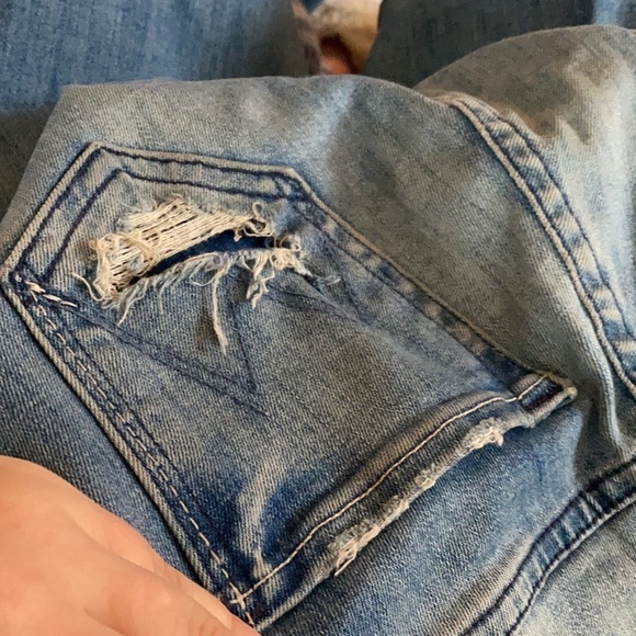 Mother / Swooner Ankle Fray Jeans Losing Control Skinny Leg High Rise Jeans 25 - Picture 10 of 10